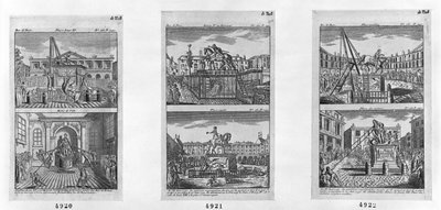 Six Royal Statues Destroyed in Paris, 11th August 1792 by French School